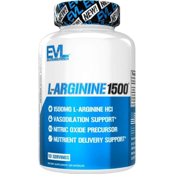EVLution Nutrition, L-Arginine 1500, 100 Capsules