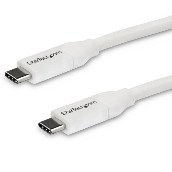 Star Tech 4m USB-C To USB-C Cable Male To Male 480Mbps Mac/ChromeOS/Phone White