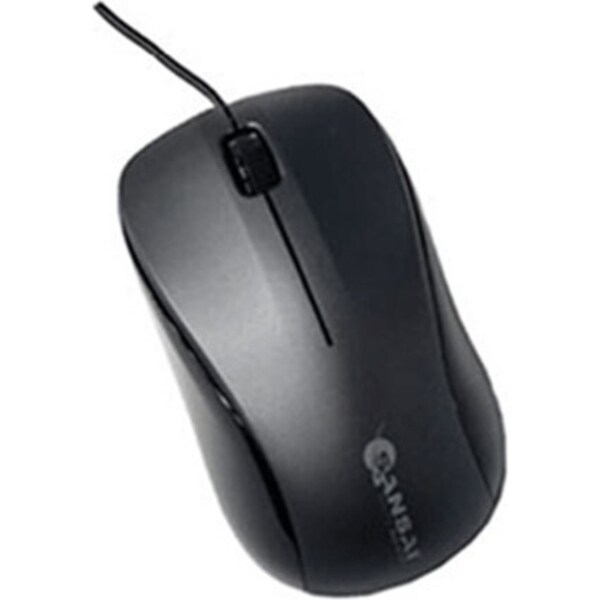 Sansai USB Optical Wired Sensor Mouse w/160cm Cable for PC/Laptop Computer Black
