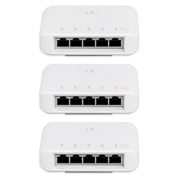 Ubiquiti USW-Flex-Mini UniFi Switch 5 Porte Gigabit - Confezione Da 3 Unità - 5