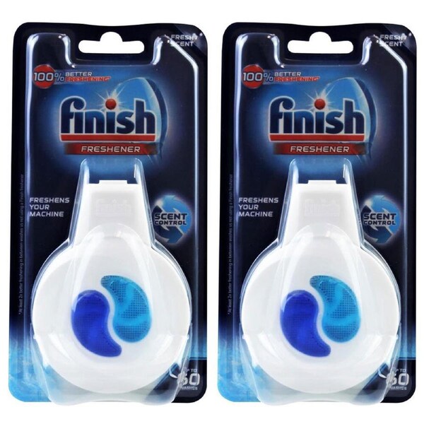 2x Finish 4ml Dishwashing Hanging Freshener w/ Hanger for Dishwasher Fresh Scent