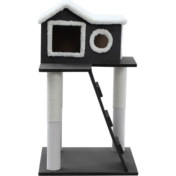 Paws & Claws 80cm Catsby Olinda Cat/Kitten/Pet Scratching Post/Bed Tree Charcoal