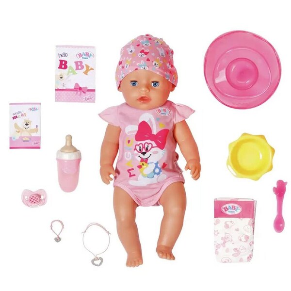 Baby Born Kids 43cm Magic Baby Girl Doll w/ Bottle/Nappy/Pacifier Blue Eyes 3y+