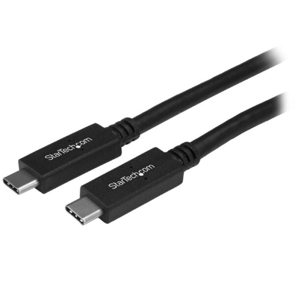 Star Tech 1m USB-C to USB-C Cable 5Gbps Male To Male For PC/Laptop/Android Black