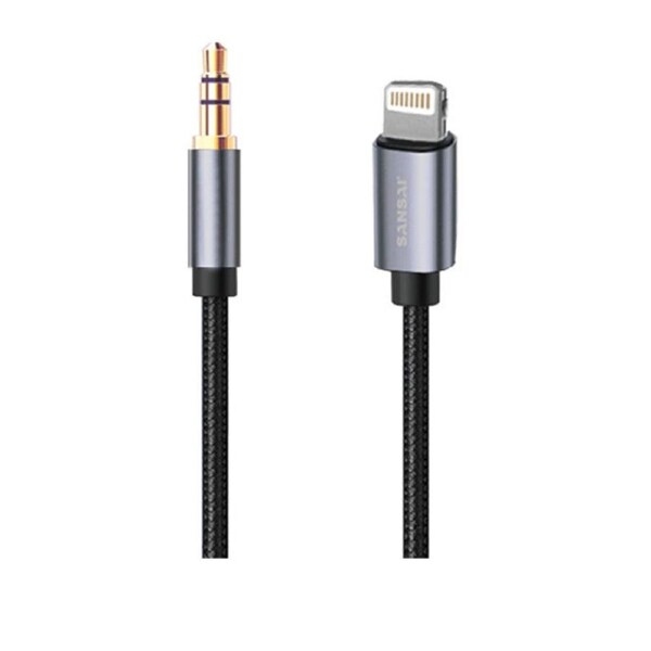 Sansai 1.5m 8 Pin to 3.5mm Audio Aux Cable Adapter for Apple iPhone/iPod/iPad