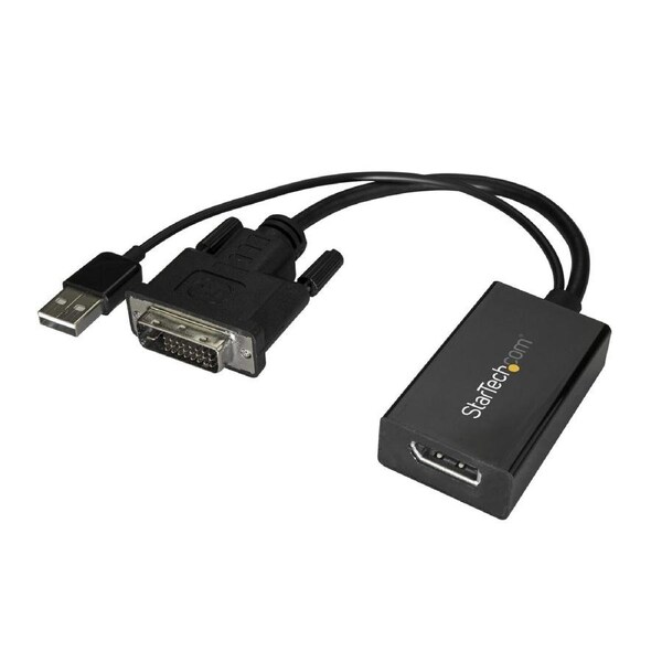 Star Tech DVI To DisplayPort Adapter w/ USB Power For Desktop/Monitor/Projector