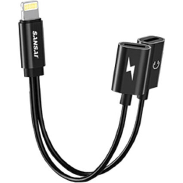 Sansai Dual 8 Pin Adapter Earphone/Charging Splitter for iPhone X/8/7 Assort