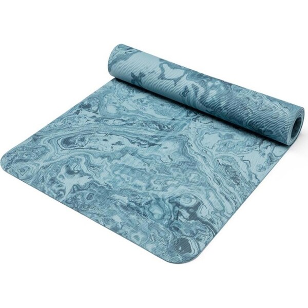 Adidas Premium 5mm Camo Sports Home/Gym Fitness Exercise Yoga Mat Raw Steel Blue