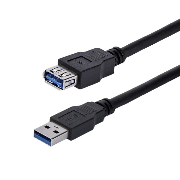 Star Tech 1m SuperSpeed USB 3.0 5Gbps Extension Cable Male To Female Black