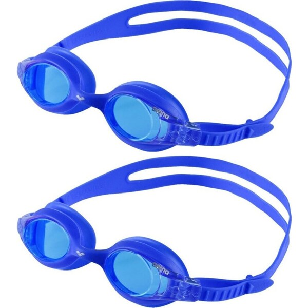 2PK Arena Junior X-Lite Adjustable Swim Goggles Silicone/Anti-Fog Kids 2-5y Blue