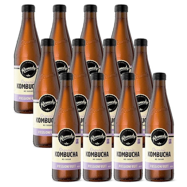 Remedy 330Ml Kombucha Passionfruit 12 Pack