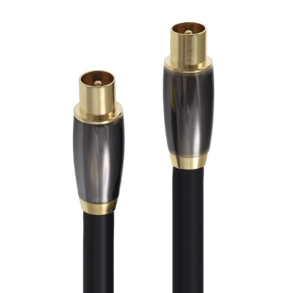 Moki 2m Quad Shielded 18AWG Coaxial Antenna Cable for Digital TV/Set Top Box BLK