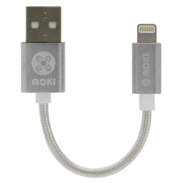 Moki 10cm Braided USB to Lightning MFI-Certified Sync/Charge Cable for iPhone