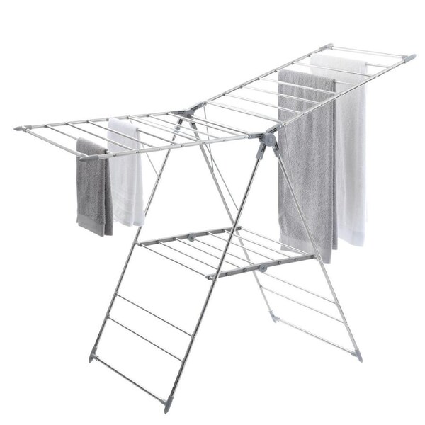 Clothes Airer Foldable Rack Air Dryer Winged 14m Stainless Steel