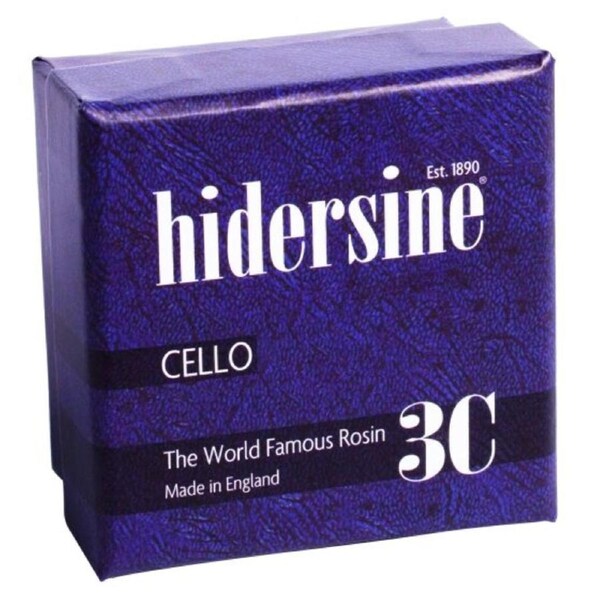 Hidersine 3C Cello Rosin - Medium Cake, Light Amber, Grip Profile #4, 20g, Artisanal Hand-Mixed, Suitable for All Players, Made in England