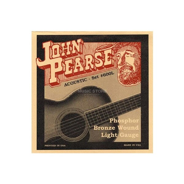 John Pearse 600L Phosphor Bronze Acoustic Guitar Strings 12-53