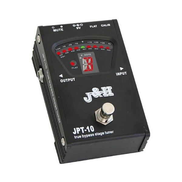 J&H Chromatic Pedal Tuner with True Bypass and Mute Switch, Digital Tuning, 437-445Hz Calibration