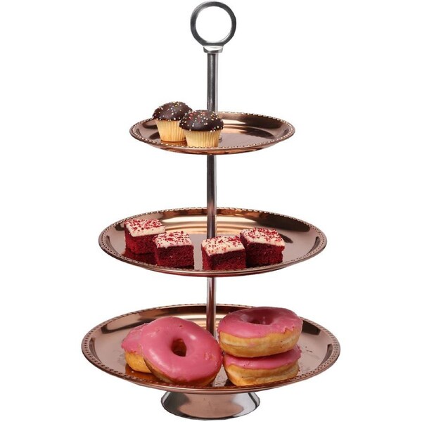 Cake Stand 3 Tier Copper Cupcakes