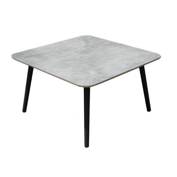 FurnitureOkay Bayview Ceramic Outdoor Coffee Table - Charcoal