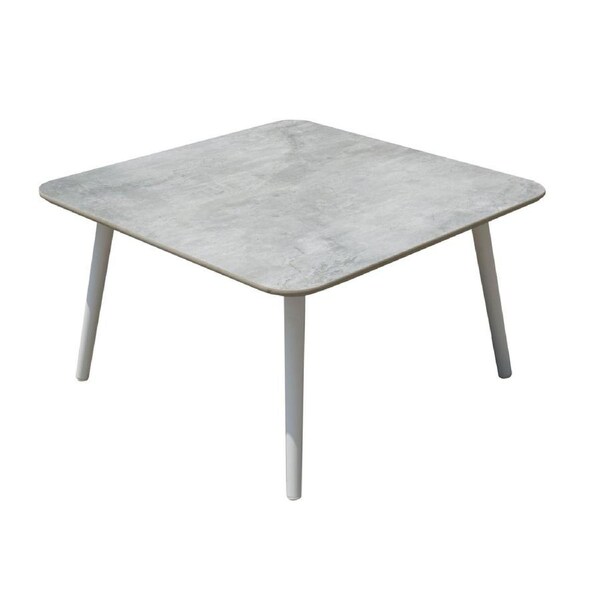 FurnitureOkay Bayview Ceramic Outdoor Coffee Table - White