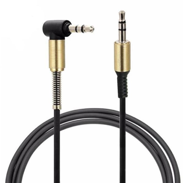 ACL 1.0 Meter 90 degree right angle 3.5mm Auxiliary Audio Jack to Jack Cable Male to Male AUX Cable for Headphones Home and Car Stereos