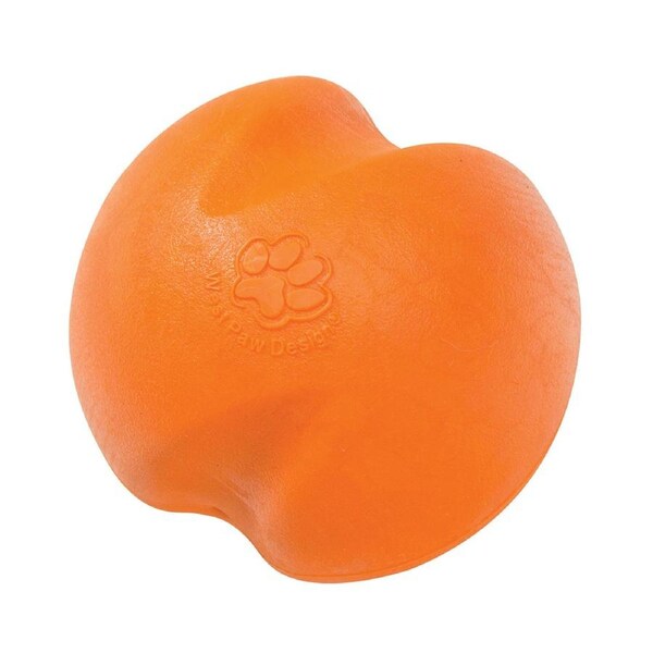 West Paw Jive Zogoflex Fetch Ball Tough Dog Toy - Large - Orange