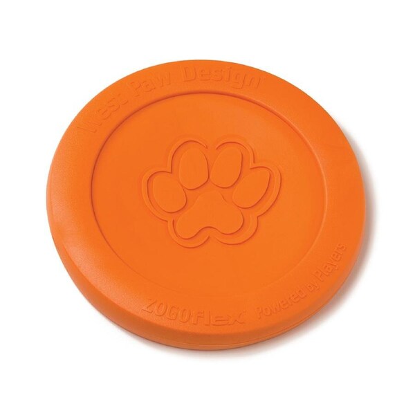 West Paw Zisc Flying Disc Fetch Dog Toy - Small - Orange