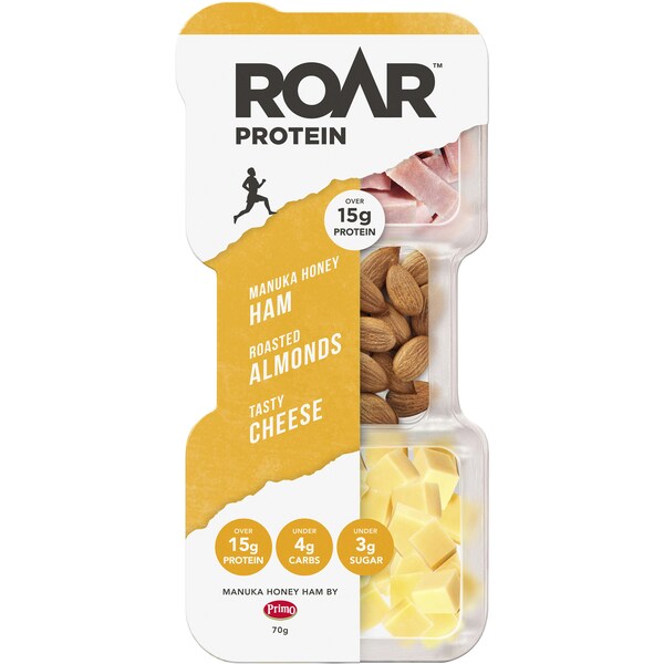 Roar Protein Manuka Honey Ham, Roasted Almonds & Cheese 70g