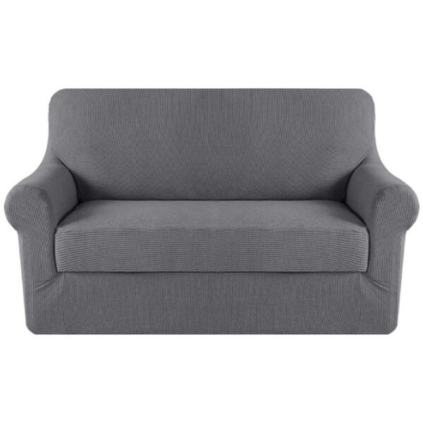2 Pieces Stretch Sofa Covers Couch Covers Sofa Slip Covers Form Fit 1/2/3 Seater Grey / One Seater