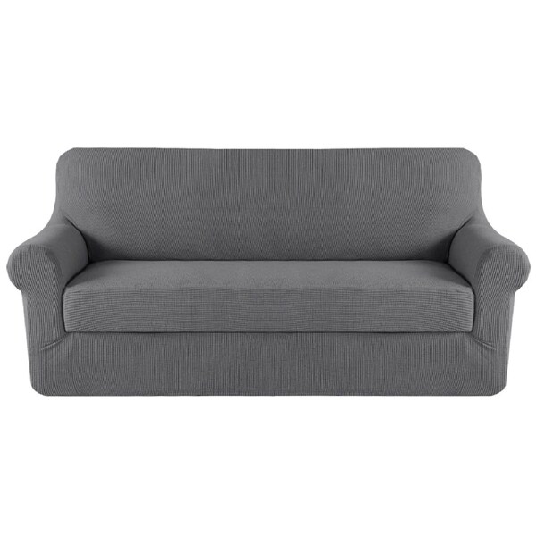 2 Pieces Stretch Sofa Covers Couch Sofa Lounge Covers Couch Cover Slip Covers Sand / One Seater