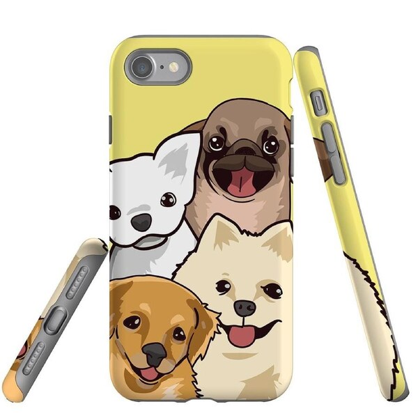 For iPhone SE 5G (2022), SE (2020) / 8 / 7 Case Tough Protective Cover Cute Puppies