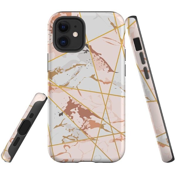 For iPhone 12 Mini Case Tough Protective Cover Marble Patterned