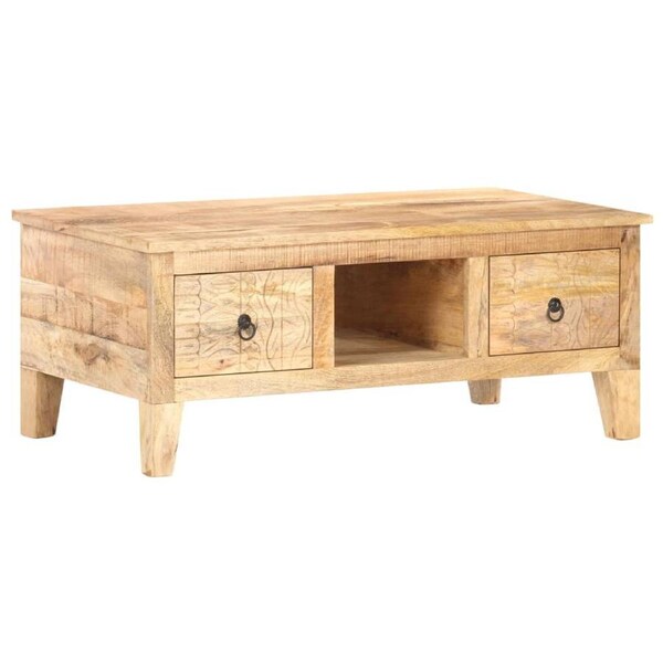 Coffee Table 100x55x40 cm Rough Mango Wood vidaXL