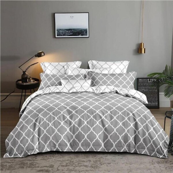 Geometric Design Quilt Cover Set Queen