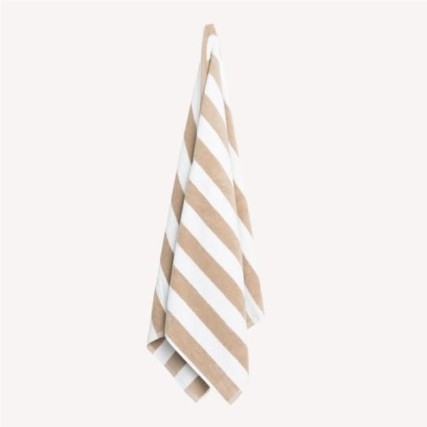Latte Striped Pool Towel x 1