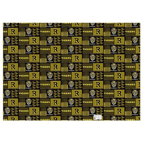 Richmond Tigers AFL Gift Wrapping Paper School Book Covering