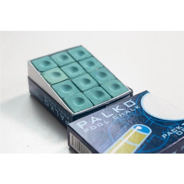 Box of Palko Pool Snooker Billiard Table Cue Chalk Green