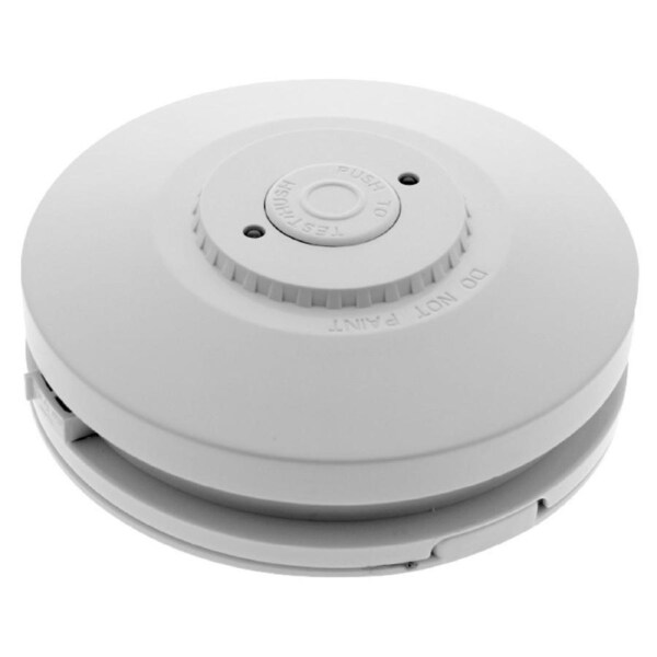 Red 240V Smoke Alarm with 9V Backup Battery
