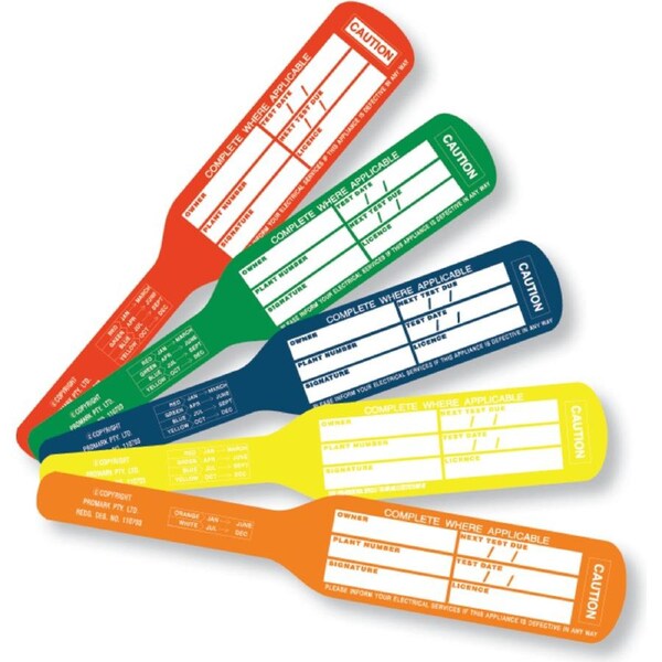 Heavy Duty Cricket Bat Appliance Test Tag Rainbow Pack (NSW)