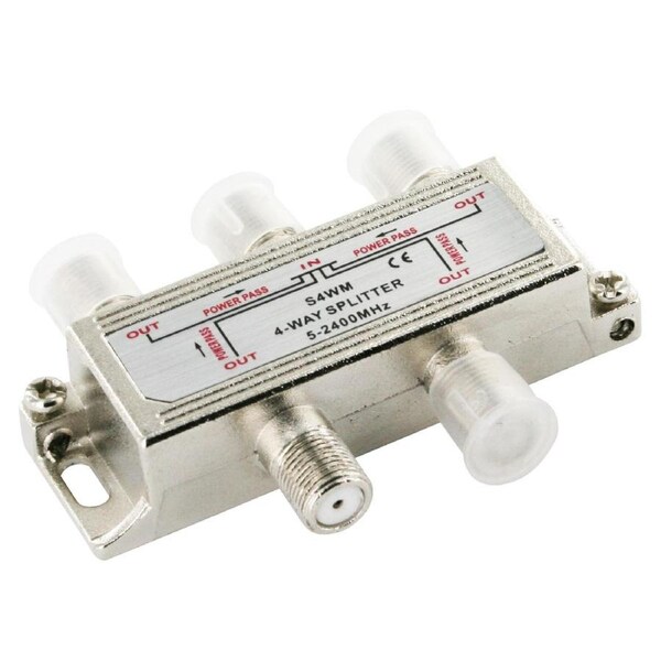 4 Way F Type TV Splitter