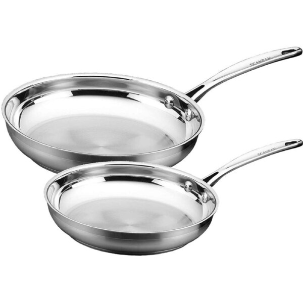 Scanpan 2-Piece Impact Stainless Steel Frying Fry Pan Set (20 + 28cm Size Set)