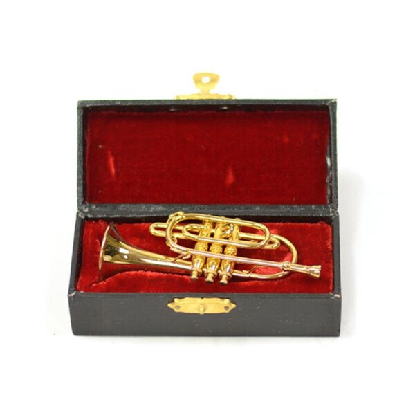 Brass Mini Instrument. Cornet 9cm