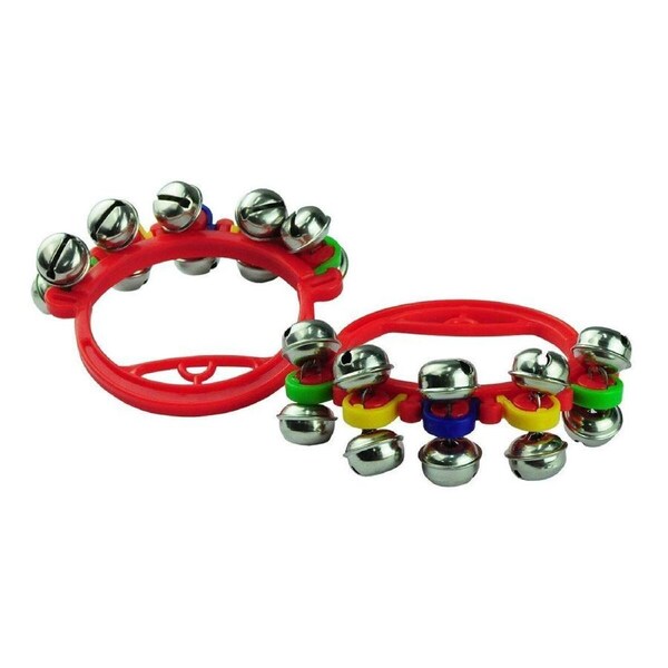 Drumfire DFP-HBG10-RED Junior Hand Bells Set - 10 Bells on ABS Frame