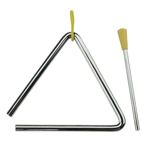 Drumfire DFP-T9-CHR 9" Metal Triangle with Striker and Rubber Holder