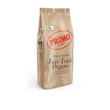 Primo Fair Trade Organic 1kg Arabica Coffee Beans Medium/Dark