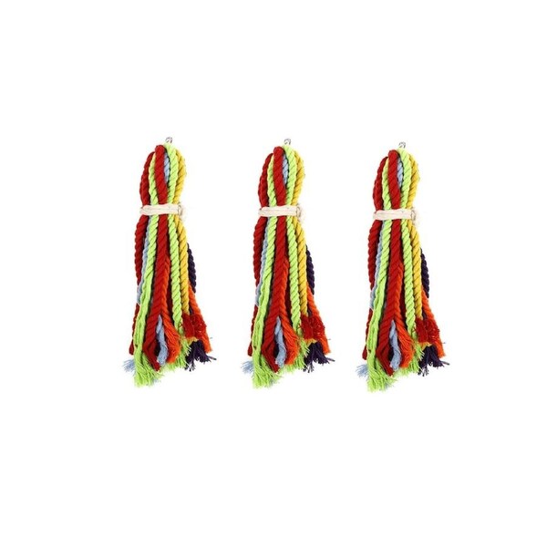 YES4PETS 3 x Hanging Swing Bird Parrot Parakeet Cockatiel Budgie Rope Toy