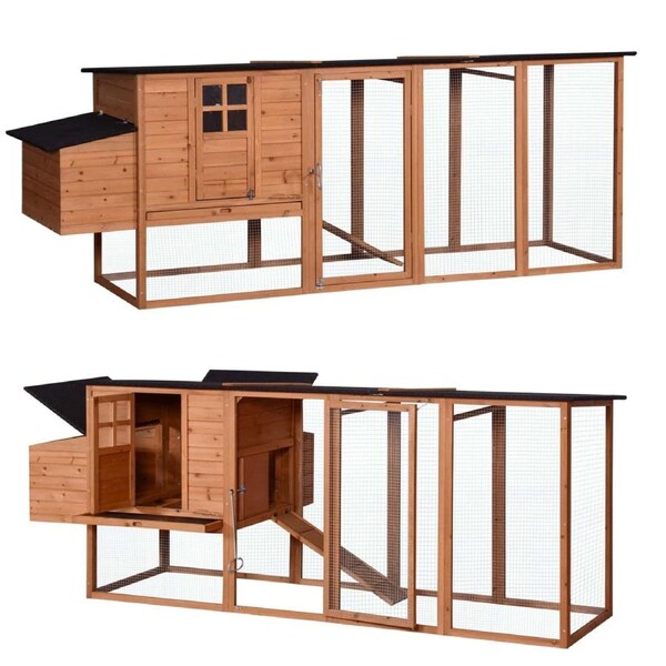 YES4PETS XXL 280cm Chicken Coop Guinea Pig Rabbit Hutch Ferret Cat Guinea Pig House