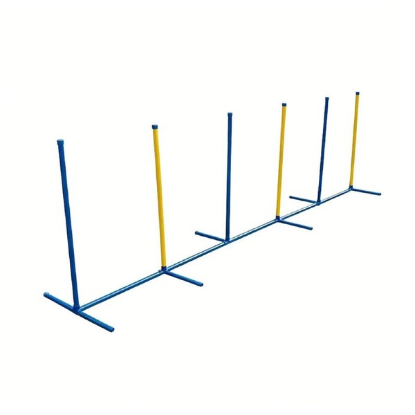 YES4PETS Portable Dog Puppy Training Practice Weave Poles Agility Post Set