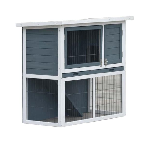 YES4PETS L Double Storey Rabbit Hutch Guinea Pig Cage , Ferret cage W Pull Out Tray
