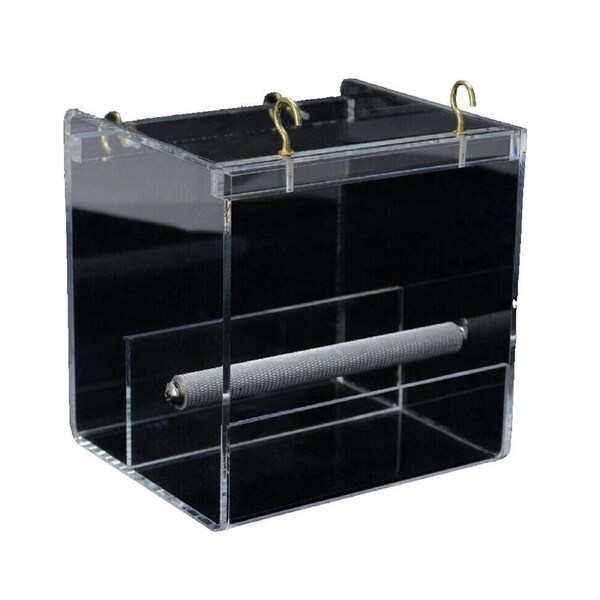 No Mess Automatic Parrot Feeder Bird Cage Acrylic Feeding Container